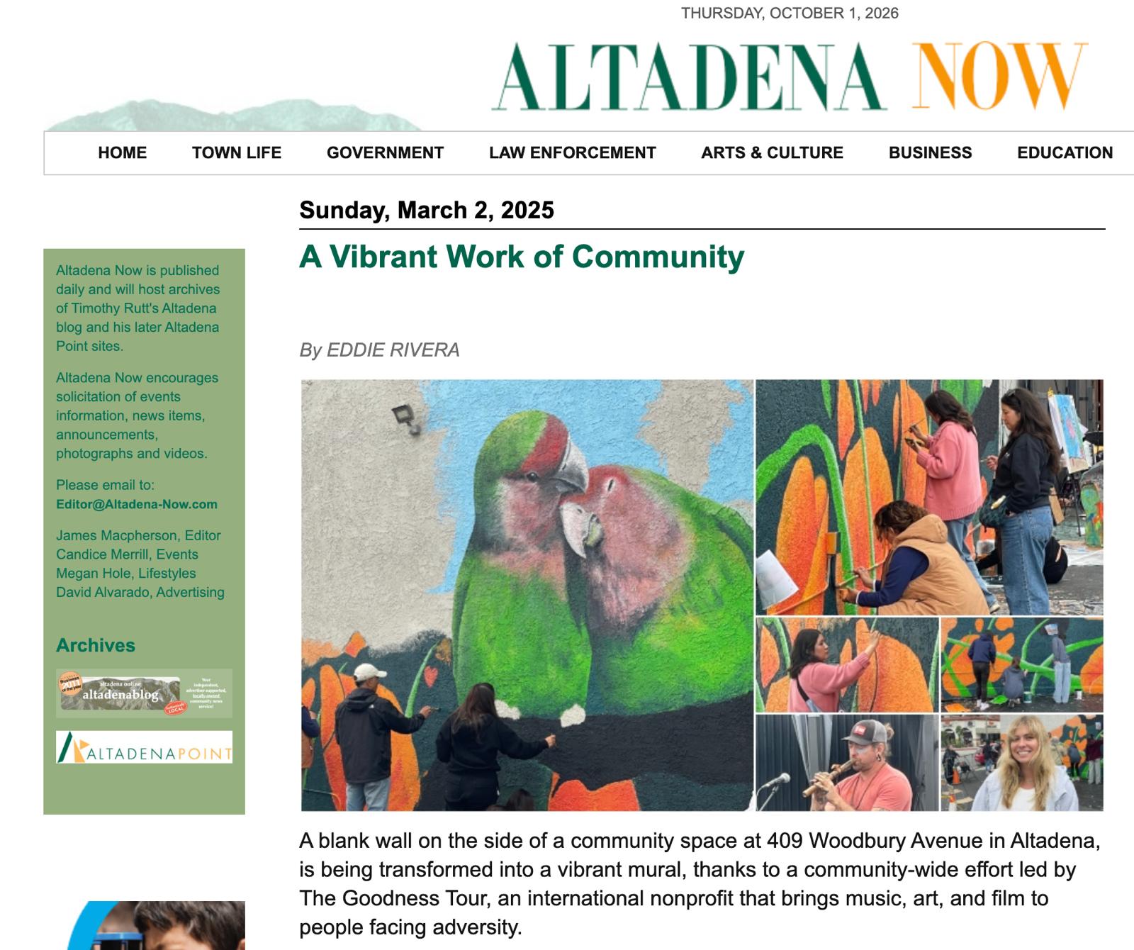 A Vibrant Work of Community, Altadena Now